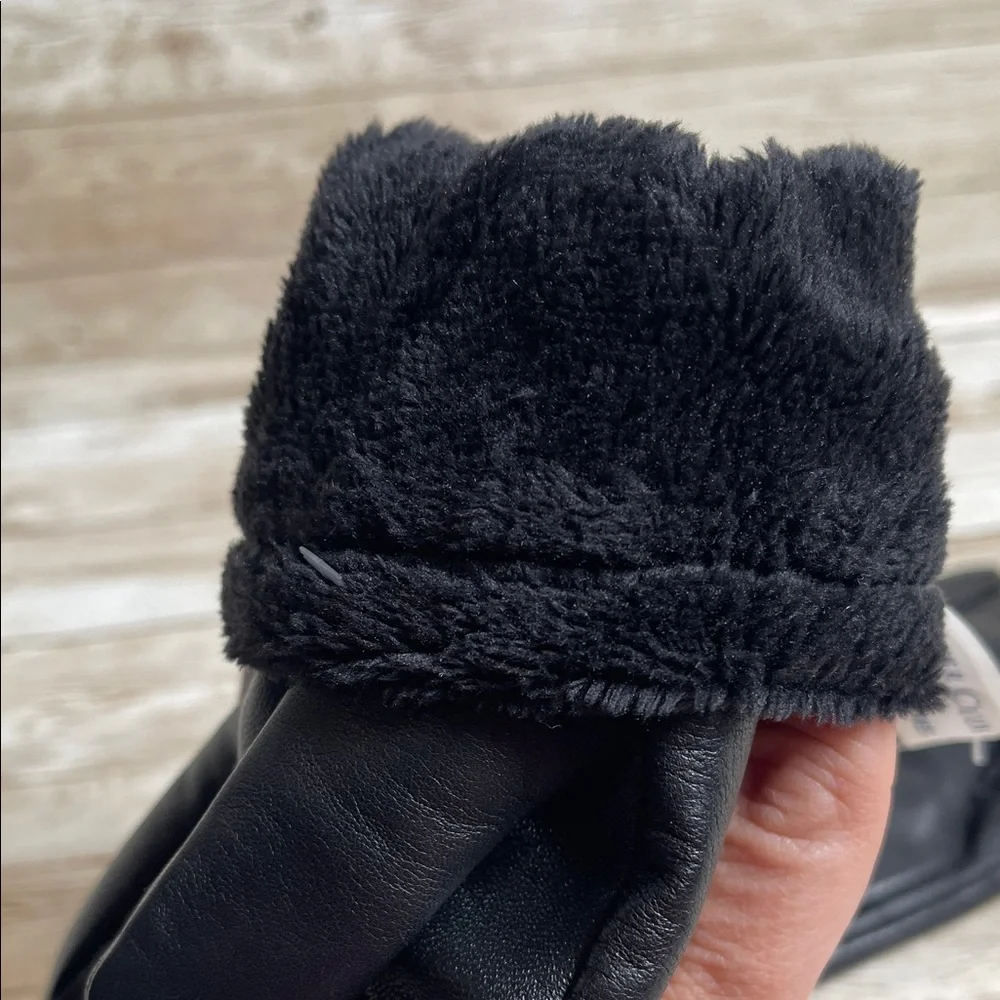 Charter Club Women's Dark Leather Gloves‎ NEW XS